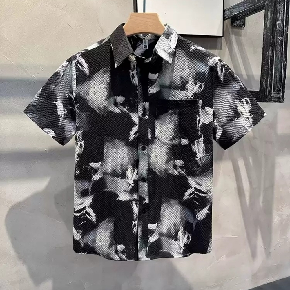 Abstract Monochrome Brushstroke Shirt